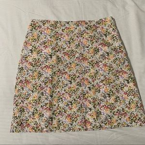 Floral Embroidered Shift Skirt
